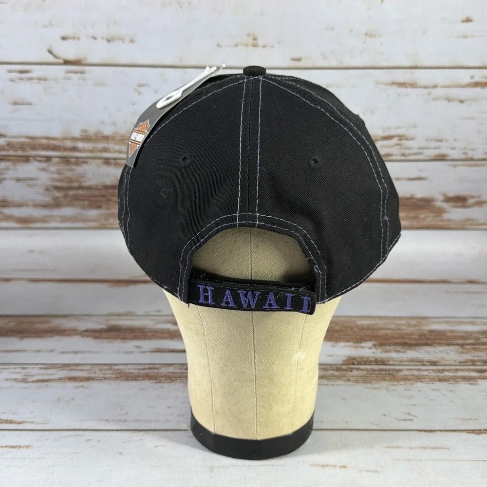 Harley-Davidson Honolulu Hawaii Black Hat Cap Souvenir Motorcycle